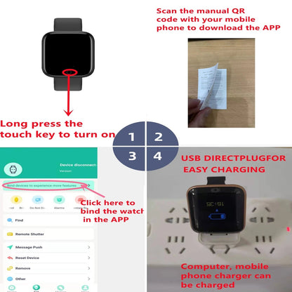 Smartwatch Men Women Wristwatches Smart Watch Message Fitness Monitor Bracelet Birthday Gift Electronic Clock For Android IOS    Home Decor Supply | Online Retail | ShoreShopper.com