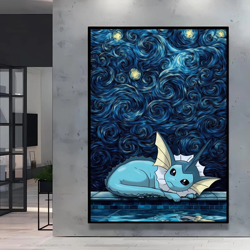 Van Gogh Style Pokemon Pikachu Wall Decoration Multiple Characters Are Available Creating A Unique Artistic Space for Your Home    Home Decor Supply | Online Retail | ShoreShopper.com