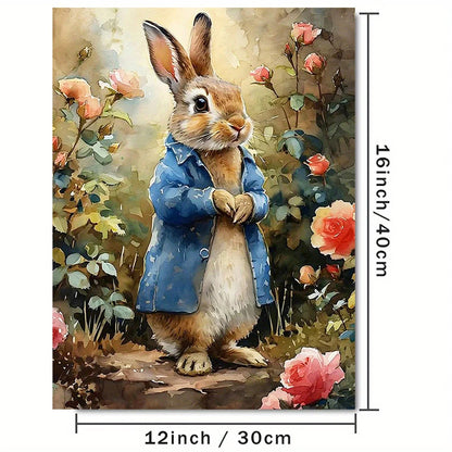Elegant Rabbit Canvas Art for Living Room & Bedroom – Light Luxury Decor, 11.81x15.75in Wall Hanging Painting    Home Decor Supply | Online Retail | ShoreShopper.com