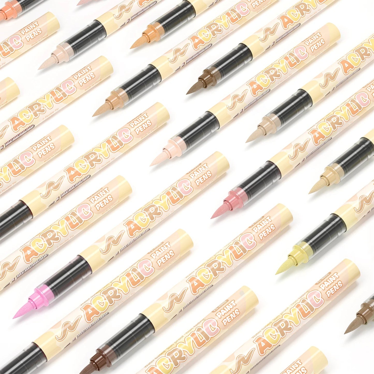 Skin Tones Art Markers,Soft Brush Tip Acrylic Paint Pens,Quick-Drying Waterproof for Sketching,Wood,Glass,Fabric,Rocks Painting    Home Decor Supply | Online Retail | ShoreShopper.com