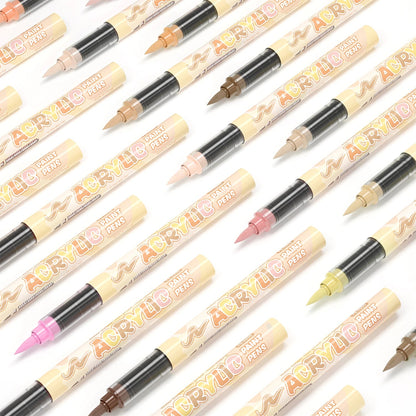 Skin Tones Art Markers,Soft Brush Tip Acrylic Paint Pens,Quick-Drying Waterproof for Sketching,Wood,Glass,Fabric,Rocks Painting    Home Decor Supply | Online Retail | ShoreShopper.com