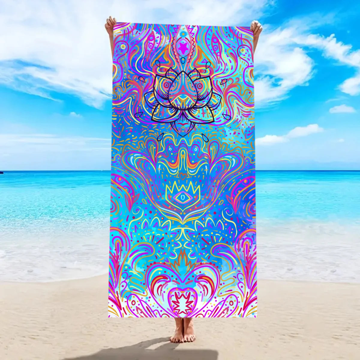 1pc Bohemian beach towel, ultra-fine fiber quick drying beach towel, multifunctional beach towel for beach swimming and vacation    Your Coastal Marketplace | Shoreshopper.com