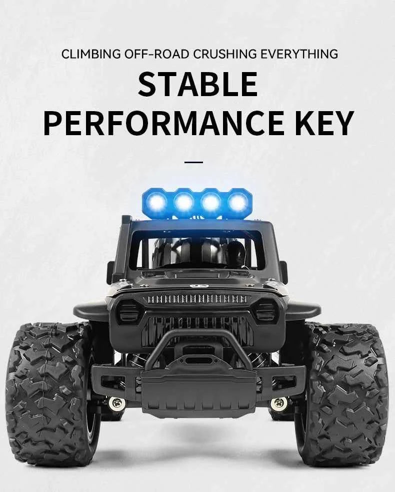 RC Off road Truck 1/16 4WD RTR Durable Beginner All Terrain RC Car High Speed 20Km/h Remote Control Monster Truck Adult Gift Toy