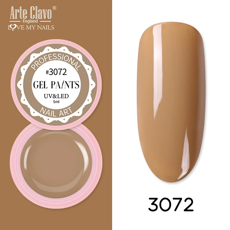 Arte Clavo Painting Gel 72 Colors 5ml Professional Nail Paint Color Gel Polish For Nail Art UV Gel Lacquer Gel Top Coat Manicure    Home Decor Supply | Online Retail | ShoreShopper.com