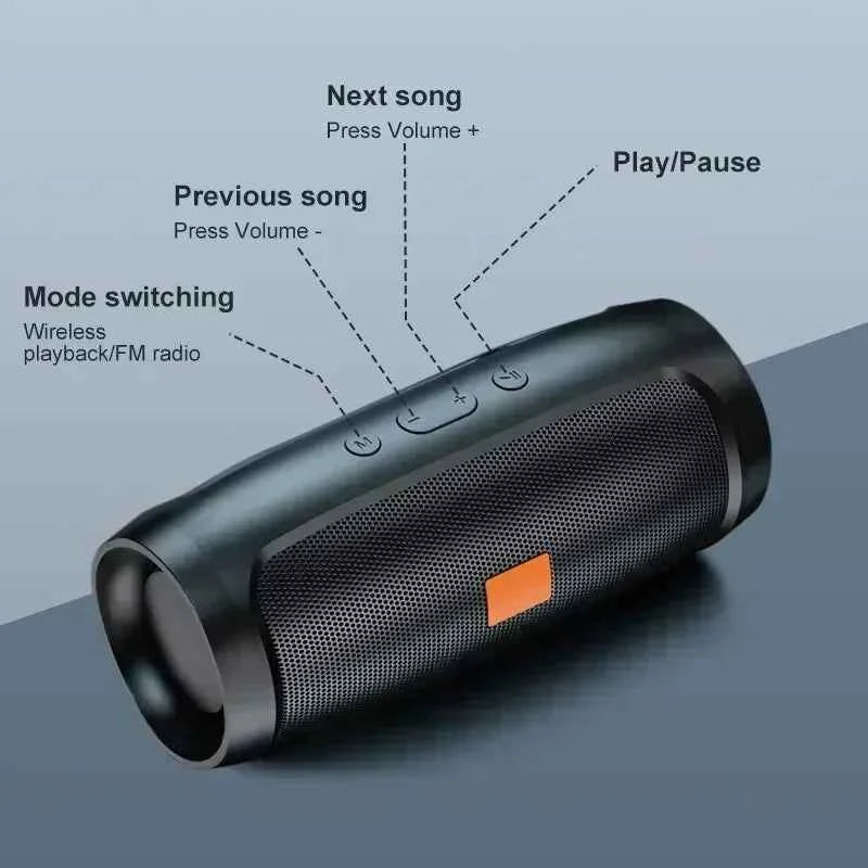 Speakers Wireless Stereo HD Sound Bluetooth 5.0 Portable IP65 Waterproof AUXLong Battery Dual PairingDurable TravelOutdoor
