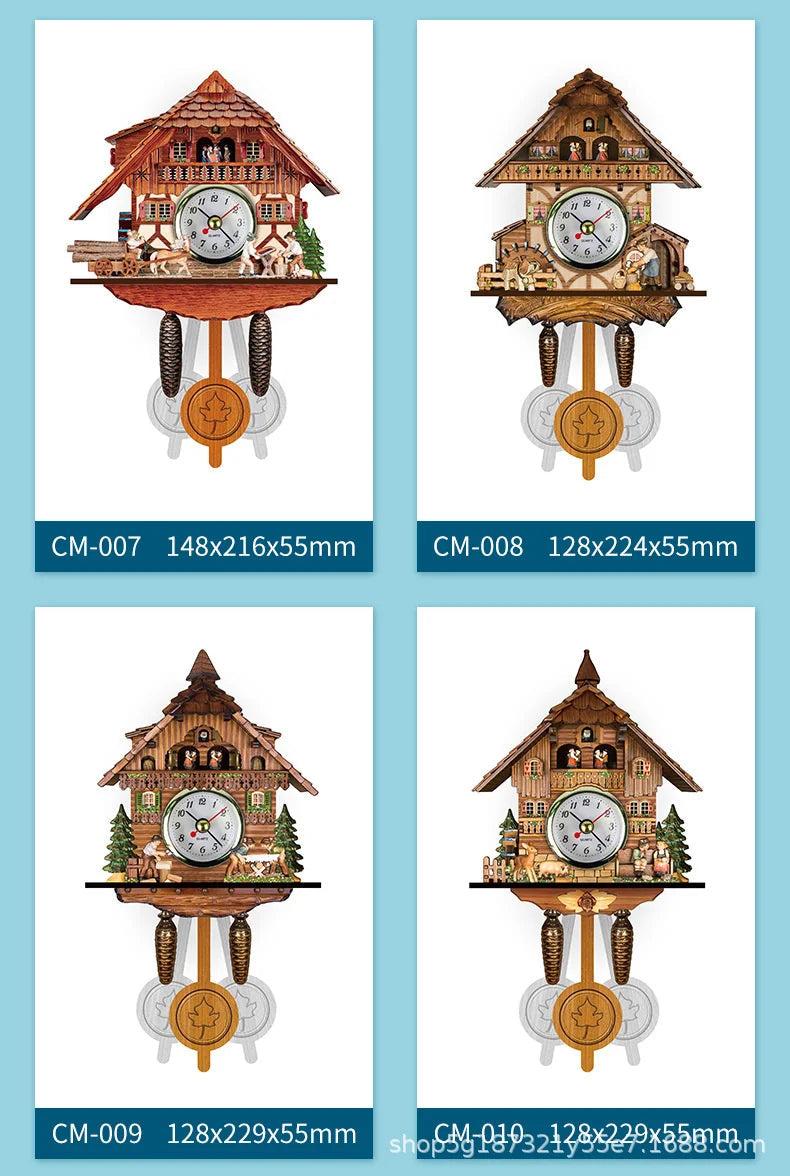Wooden Hanging Wall Clock Bird Alarm Clock Cuckoo Clocks For Home Decoration Quartz Watch Decorative Home Decor    Home Decor Supply | Online Retail | ShoreShopper.com