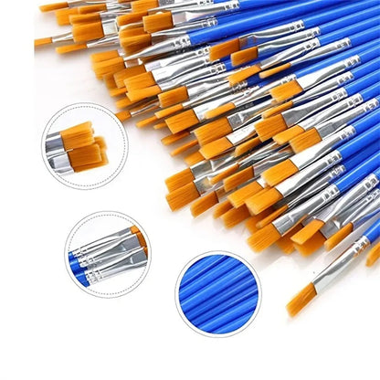 20-50 Painting Brushes Set Art Round Flat Hair Nylon Hair Paint Brush for Oil Acrylic Watercolor Kids/Artists/Beginners/Students    Home Decor Supply | Online Retail | ShoreShopper.com