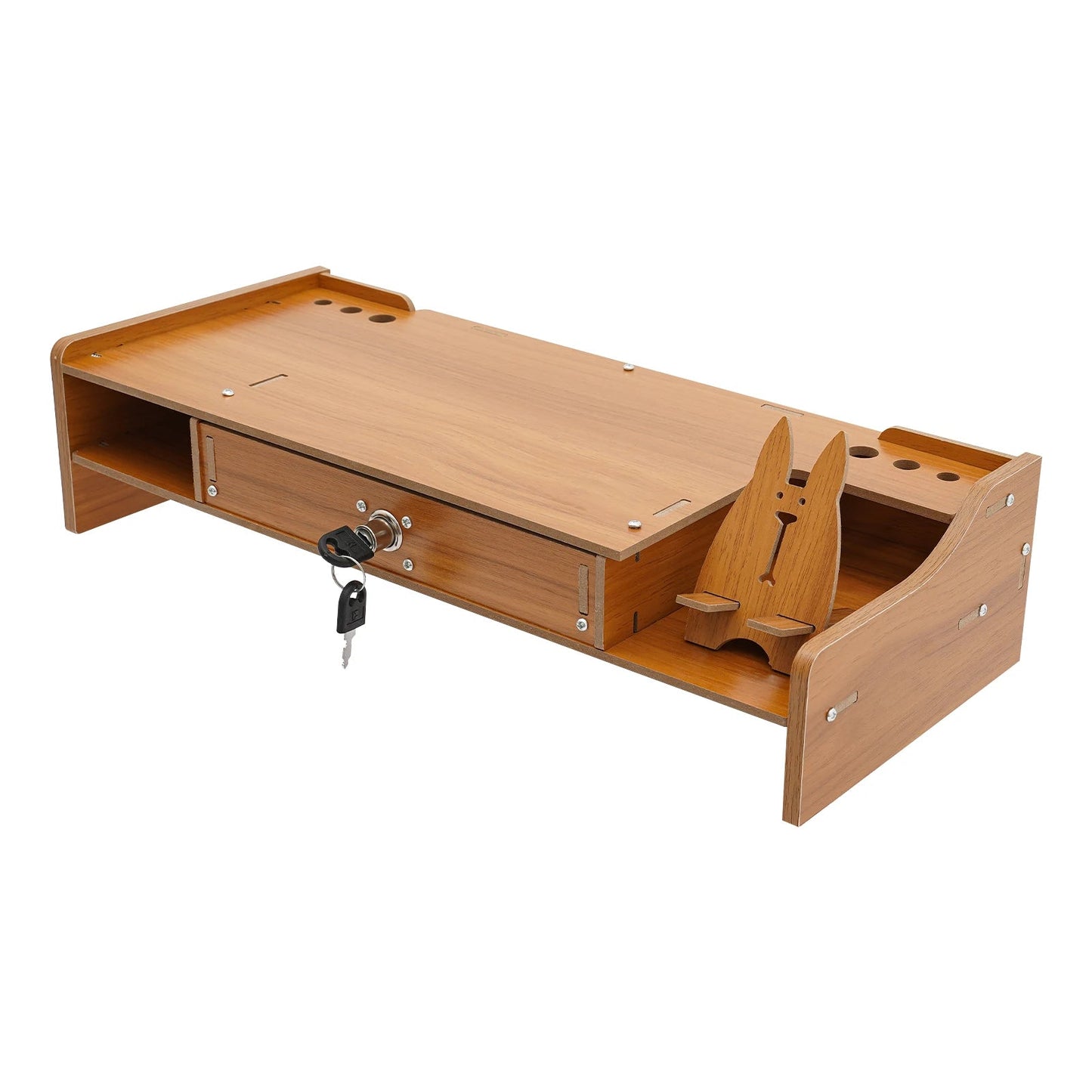 Wooden Desk Organizer W/ Drawer File Storage Desk Monitor Riser Computer Stand    Home Decor Supply | Online Retail | ShoreShopper.com