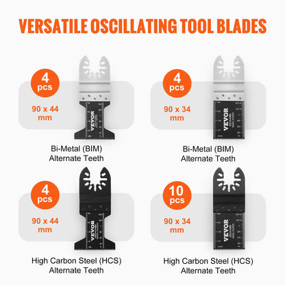 SucceBuy 30PCS Multi Tool Blades Kits Universal Release Oscillating Multi-Function Renovator Saw Blades for Dewalt Craftsman - ShoreCo.Shop