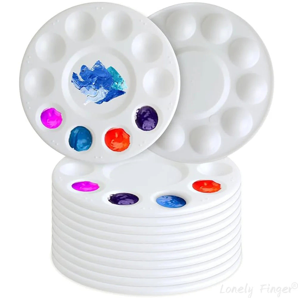 Plastic Paint Palettes 12 Pieces Paint Palette Tray Art Supplies Paint Palette for Gouache, Acrylic Paint and Watercolors    Home Decor Supply | Online Retail | ShoreShopper.com