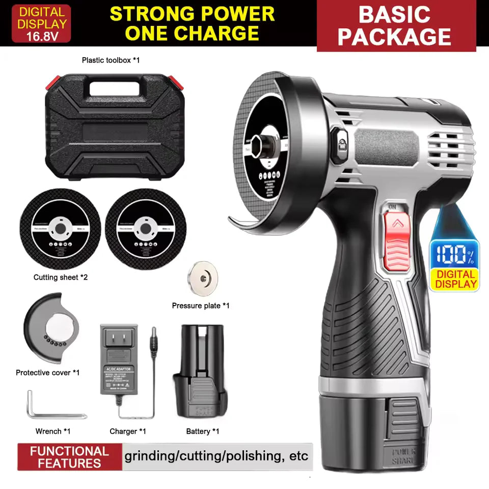 28000r 16.8V Mini Angle Grinder Portable Rechargeable Polishing Grinding Cutting Machine Home Metal Polisher Woodworking Tools    Home Decor Supply | Online Retail | ShoreShopper.com