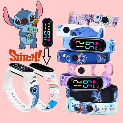 Disney Stitch Digital Kids' Watches Anime Figures LED Luminous Watch Touch Waterproof Electronic Sports Watch Kids Birthday Gift    Home Decor Supply | Online Retail | ShoreShopper.com
