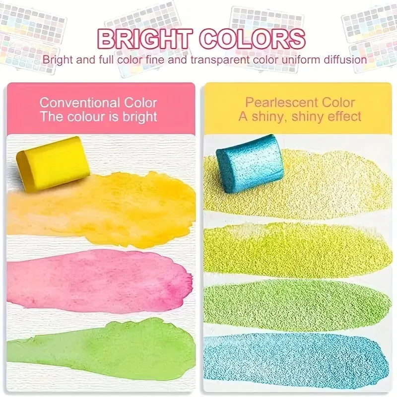 Watercolor Paint with Brushes, Professional Palette,Vibrant Travel Art Kit for Adults and Artists, Watercolor Painting Supplies    Home Decor Supply | Online Retail | ShoreShopper.com