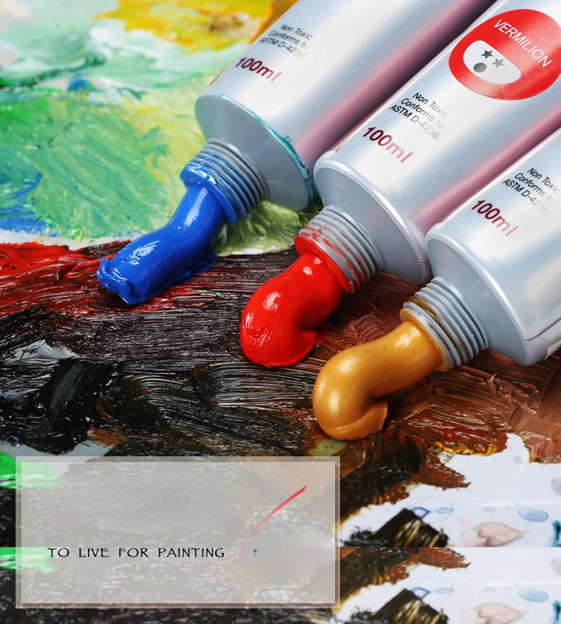 100ml Oil Paint 45 Colors Student Art Creation Special Waterproof Quick-drying Large Sticks Of Pigment School Painting Supplies    Home Decor Supply | Online Retail | ShoreShopper.com