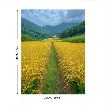 Charming Yellow Rice Fields Canvas Art - Frameless Home Decor for Office & Cafe | Ideal Gift for Any Room    Home Decor Supply | Online Retail | ShoreShopper.com