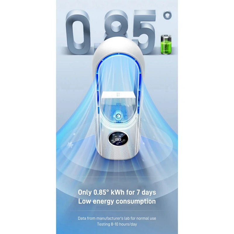 Portable USB Air Cooler Leafless Electric Fan 6 Speed Silent Timer Air Conditioner Cooling Fan Humidifier Conditioning Fan - ShoreCo.Shop