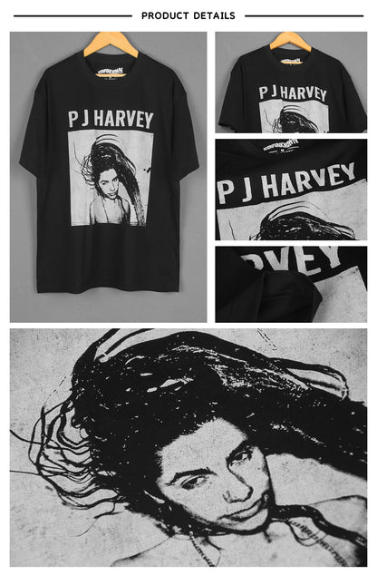 PJ Harvey T-Shirt Rid Of Me Indie Rock Singer John Parish Kate Bush Printed Short Sleeves Men's Printed Loose Clothing Shirt    Home Decor Supply | Online Retail | ShoreShopper.com