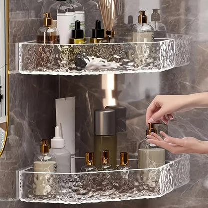 Wall Mount Corner Shelf Glacier Design Clear Bathroom Shelf for Shampoo Soap Storage Organizer Shower Caddy Bathroom Accessories    Home Decor Supply | Online Retail | ShoreShopper.com