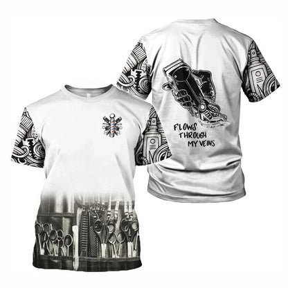 Barber Shop T Shirt For Men Hairdresser Graphic T-shirt 3D Printed Short Sleeves Work Wear Tops Summer Oversized Tee Shirts    Home Decor Supply | Online Retail | ShoreShopper.com