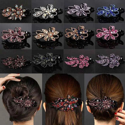 1pcs Ponytail Headwear Headwear Hair Accessories Duckbill Clip Hair Claws Hairgrip Women Hair Clips Rhinestone Hairpin