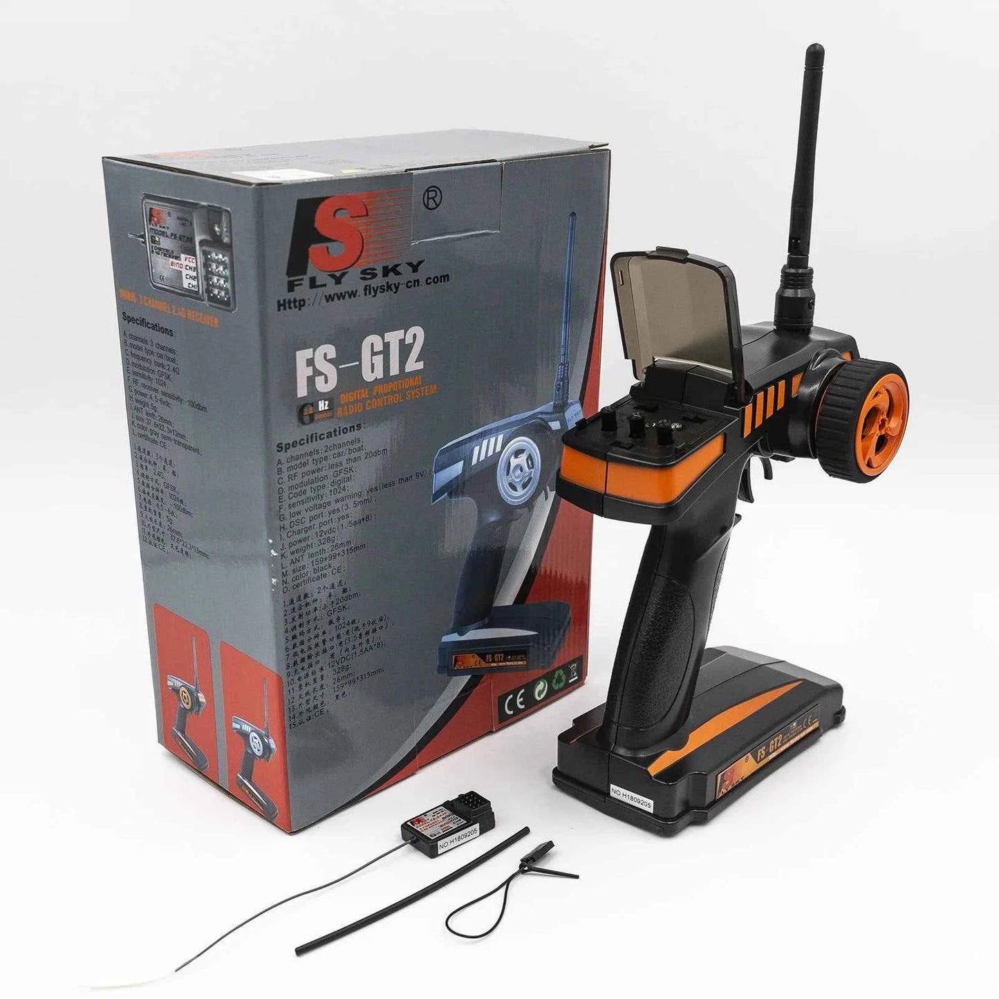 Radio Model RC Transmitter 2.4G 2CH RC Transmitter 3CH Receiver Set Anti Interference RC Remote Controller for RC Cars Boats