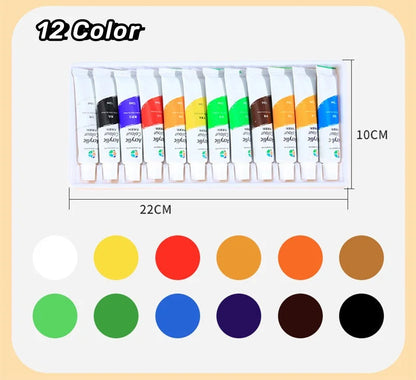 Acrylic Paint Set 12/18/24/36 Colors 12ml Tubes Non-Toxic Waterproof Art Craft Paints for Artists Kids Beginners School Supplies    Home Decor Supply | Online Retail | ShoreShopper.com