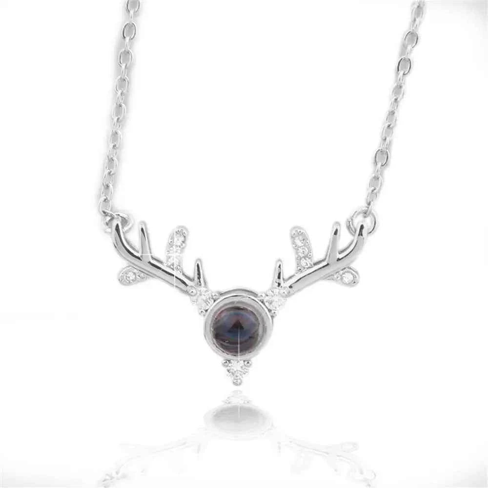 New Letter Necklace 100 Languages I Love You Projection Pendant Necklace Women Jewelry Collier Femme Bijoux Best Friends Gifts