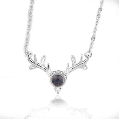 New Letter Necklace 100 Languages I Love You Projection Pendant Necklace Women Jewelry Collier Femme Bijoux Best Friends Gifts
