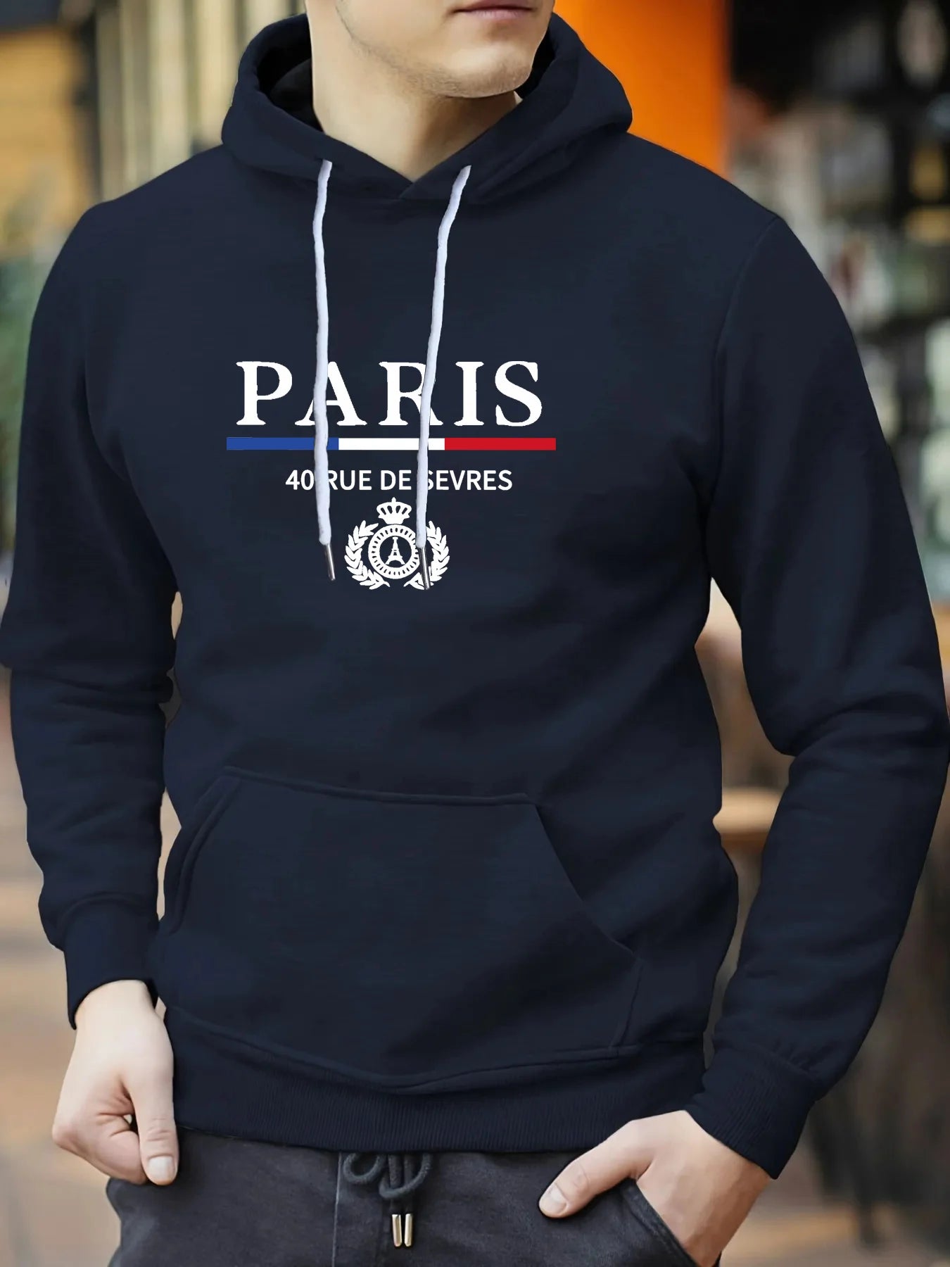 Paris Print Hoodies Tshirt  For Men Casual Autumn Winter    Home Decor Supply | Online Retail | ShoreShopper.com