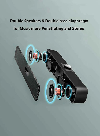 B Computer Speakers with 3.5 mm Aux, Small PC Speakers Powered by USB, USB Soundbar for Monitor，Wired USB Desktop Speaker,