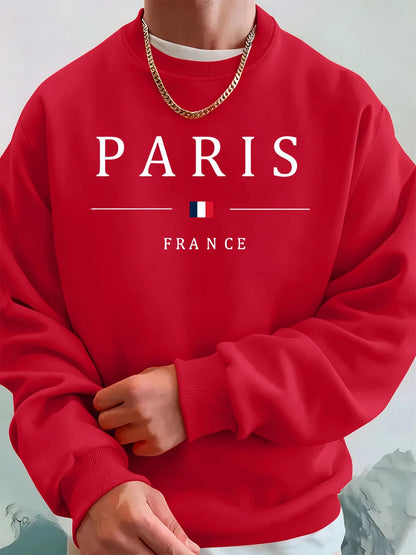 Paris France Flag Printing Men'S Hoodies Autumn Oversize Sweatshirt Hip Hop Crewneck Fleece Warm Streetwear Street Men Clothes    Home Decor Supply | Online Retail | ShoreShopper.com