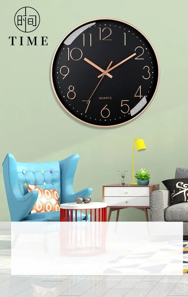 8 Inch Easy To Read Wall Clock Classic Elegant Modern Silent Quartz Clocks for Living Room Bedroom Office Study    Home Decor Supply | Online Retail | ShoreShopper.com