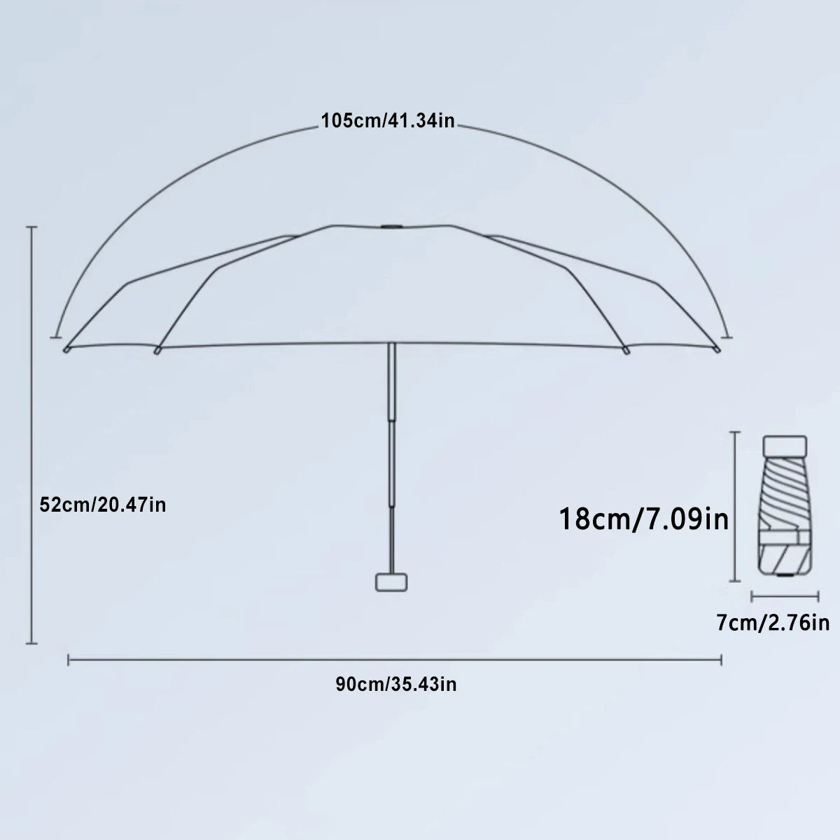 Ultra-Light UV Protection Umbrella - Compact, Foldable Design With Stainless Steel Handle For Sun & Rain, Durable 190T Canopy    Your Coastal Marketplace | Shoreshopper.com