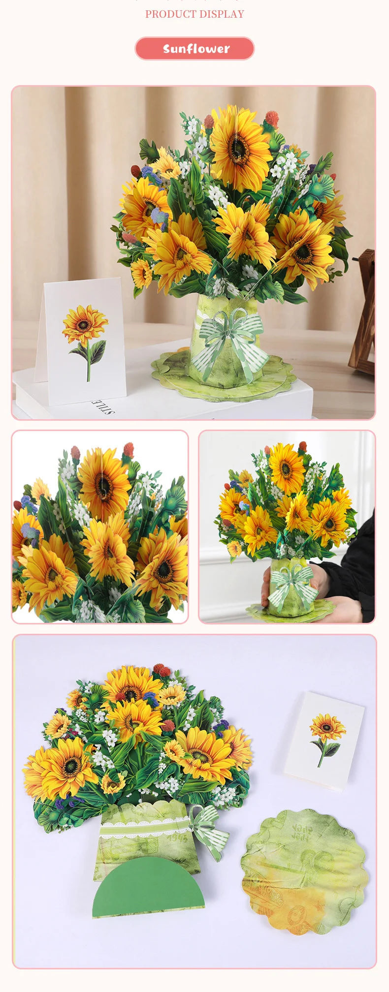 3D Creative Bouquet Gift Card for Mother Father Wife Friends Blessing Card Gift for Mothers Fathers Day Thank You Greeting Cards    Your Coastal Marketplace | Shoreshopper.com