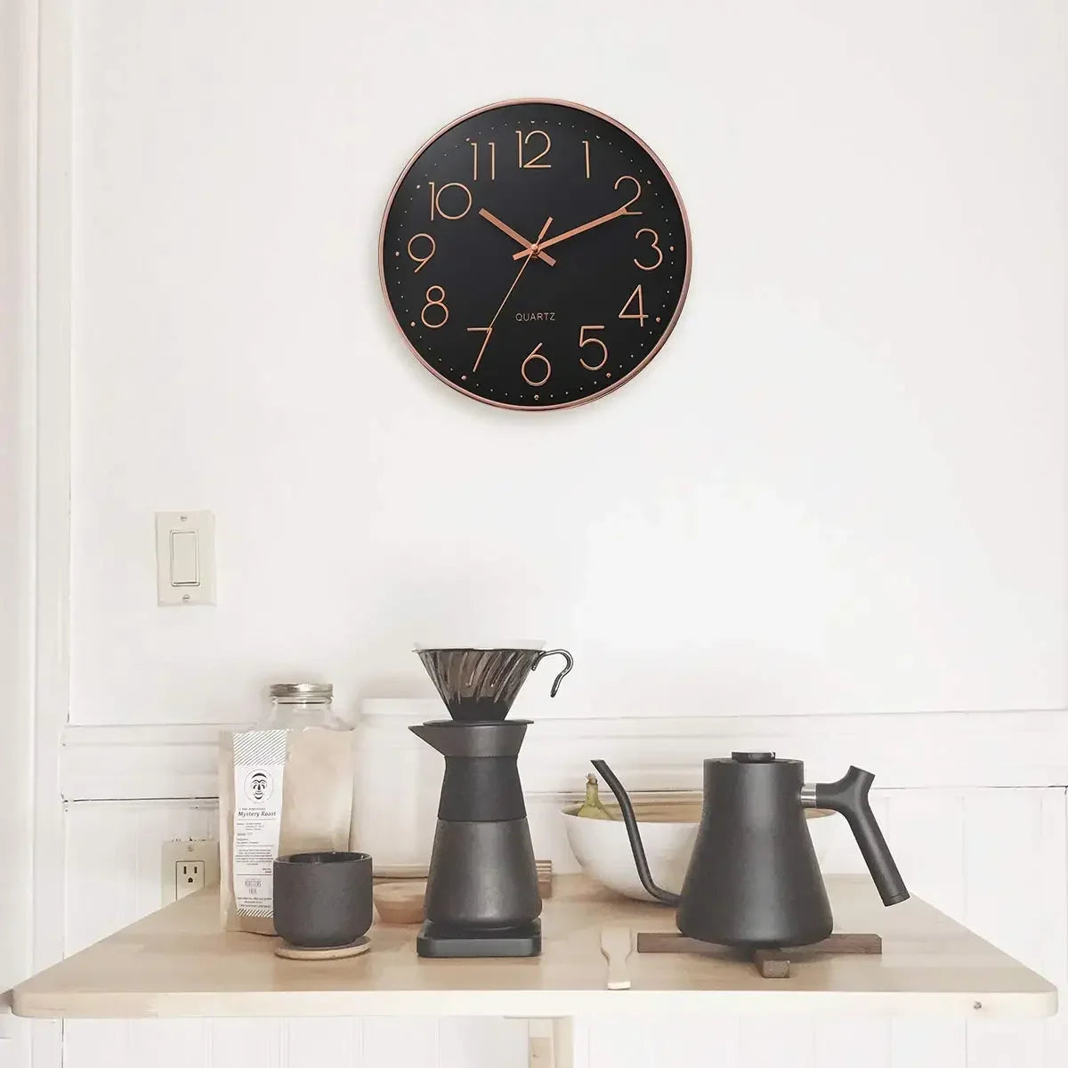 8 Inch Easy To Read Wall Clock Classic Elegant Modern Silent Quartz Clocks for Living Room Bedroom Office Study    Home Decor Supply | Online Retail | ShoreShopper.com
