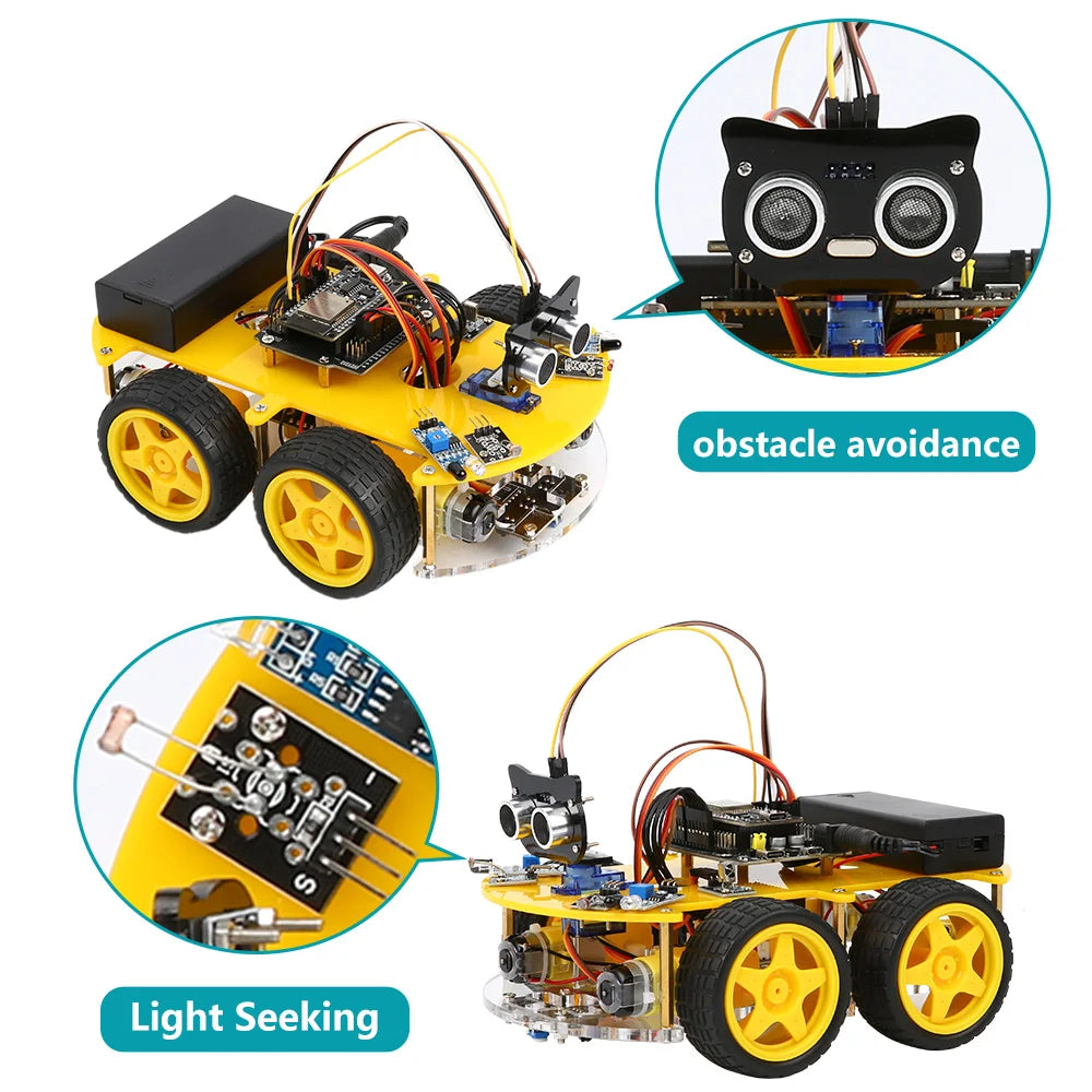 ESP32 Smart Robot Car Kit  Remote Control Car for Arduino Programming Project STEM Education Science Coding Kit - ShoreCo.Shop