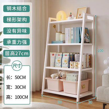 Household Multi-layer Wrought Iron Shelves Ins Wind Simple Floor Storage Display Cabinet Trapezoidal Shelf Bookshelf    Home Decor Supply | Online Retail | ShoreShopper.com