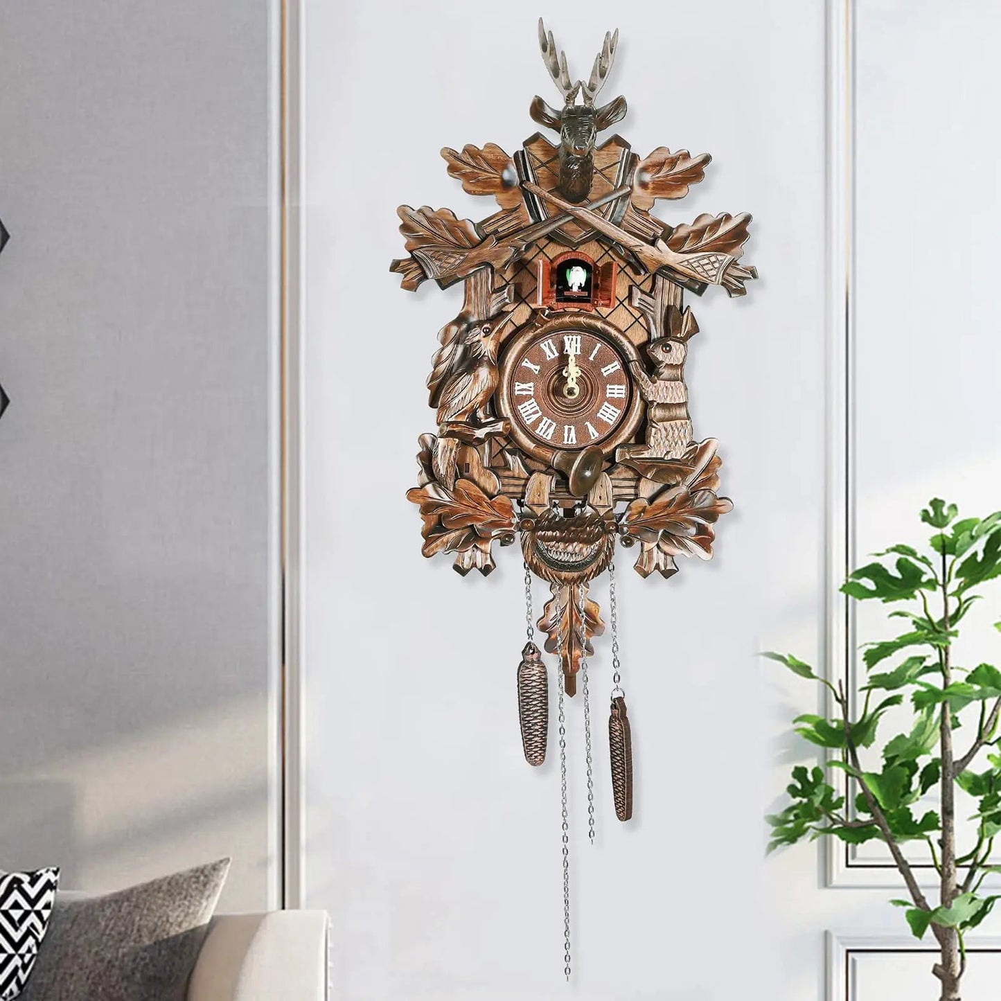 German Traditional Black Forest Wooden Style Cuckoo Clock Handmade    Home Decor Supply | Online Retail | ShoreShopper.com
