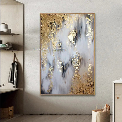 Arthyx,Handpainted Texture Abstract Golden Oil Paintings,Modern Canvas Art Large Wall Pictures Living Room Decor Home Decoration    Home Decor Supply | Online Retail | ShoreShopper.com