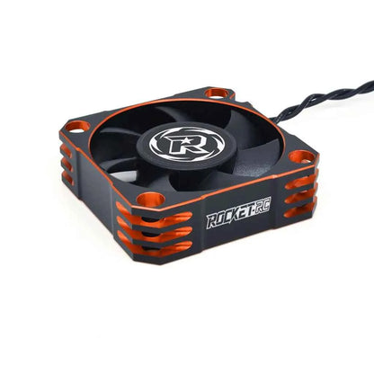 ROCKET-RC 25/30/35/40/50mm V2 Metal Cooling Fan 32000/28000/21000/16000/10000RPM for 1/8 1/10 1/12 RC Car 540/550/3650 Motor ESC