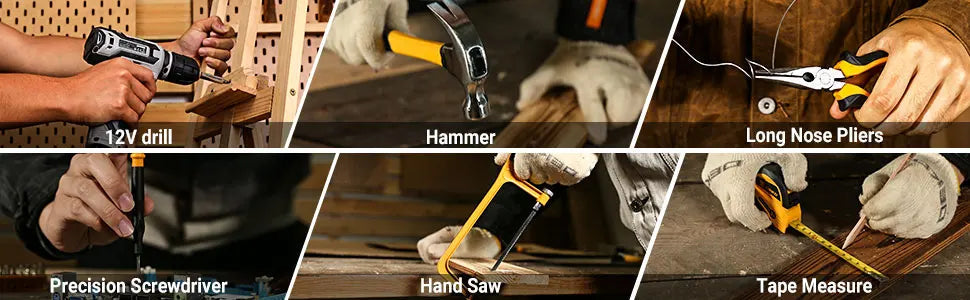 DEKO Home Mechanic Toolbox with 12V Power Cordless Drill Hand Repair Tools Sets Combo Kits Storage Organizer Drawer Case    Home Decor Supply | Online Retail | ShoreShopper.com