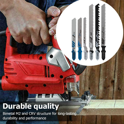 10/50pcs Jig Saw Blade Set T-shank Jigsaw Blade Wood Thin Metal Cutting Tool for DEWALT/Bosch/Hitachi/Makita/Milwaukee/Metabo - ShoreCo.Shop