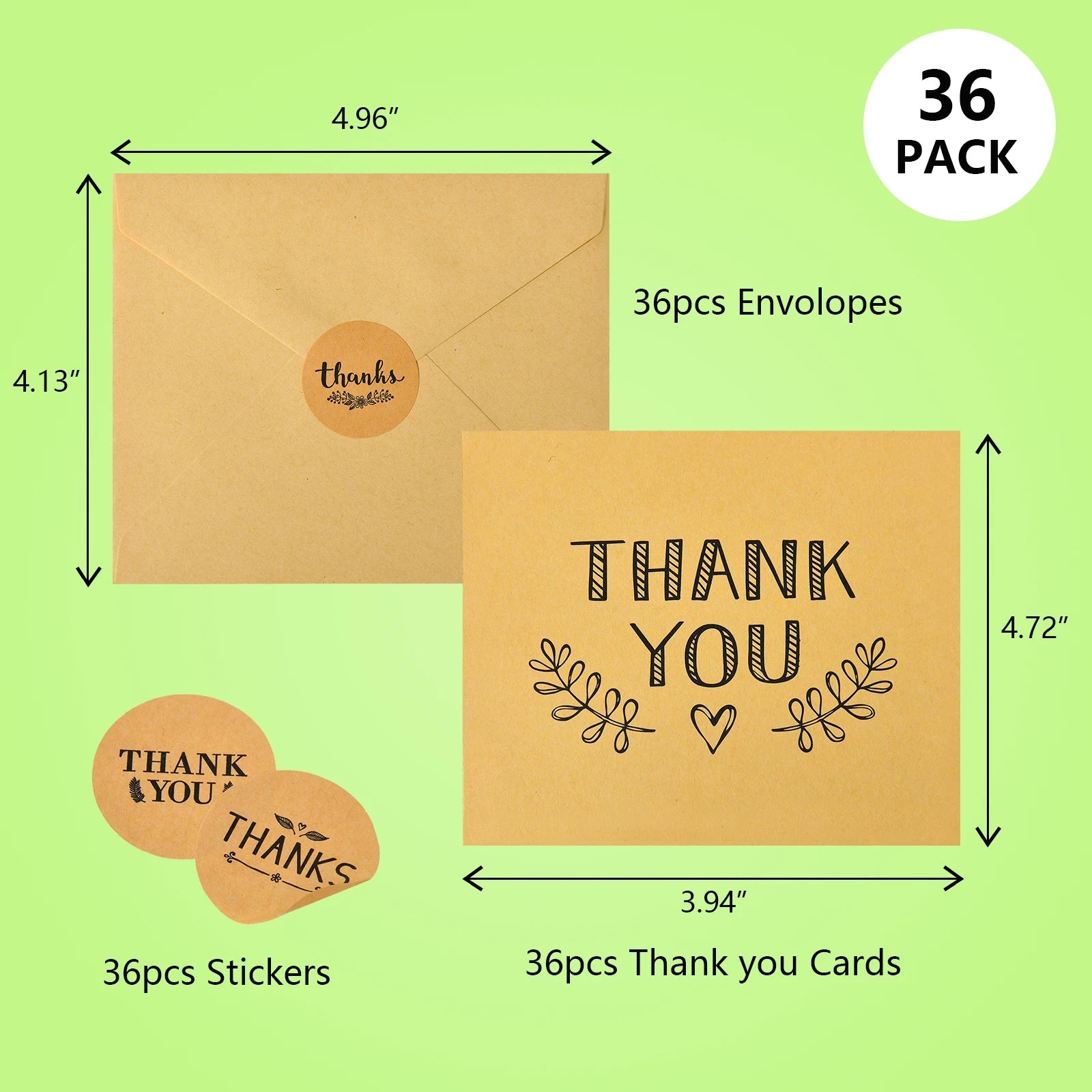 36-Pack Father's Day Thank You Dad Cards with Kraft Envelopes & Stickers, 3.9x5, 6 Designs for Business,Graduations&Memorials    Your Coastal Marketplace | Shoreshopper.com