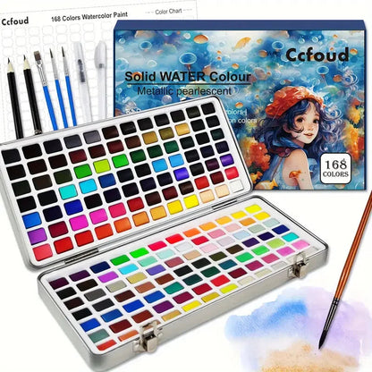 Watercolor Paint with Brushes, Professional Palette,Vibrant Travel Art Kit for Adults and Artists, Watercolor Painting Supplies    Home Decor Supply | Online Retail | ShoreShopper.com