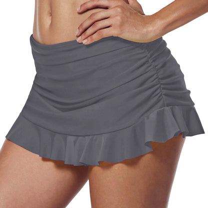 Women'S Swimsuit Women'S Swim Skirt High Waisted Fold Bathing Suit Skirt Built In Swim Shorts Bottoms Nuevo En Conjuntos A Juego - ShoreCo.Shop