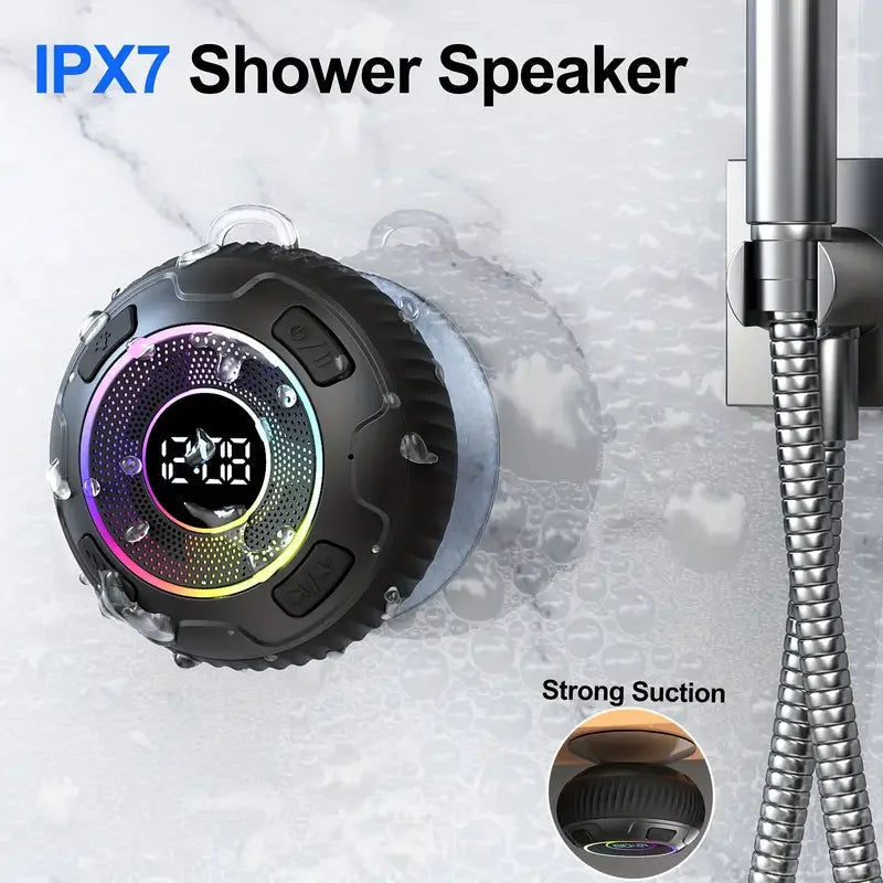 2026 Wireless Speaker S5 IPX7 Waterproof ENC Speakers IPX7 Waterproof Built-in Mic 10 hours Bluetooth Shower Speakers subwoofer    Home Decor Supply | Online Retail | ShoreShopper.com