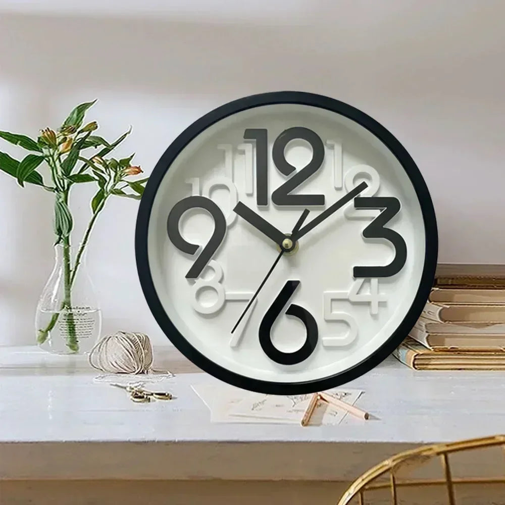 Children's Study Non-Ticking Wall Clock Luxury Silent Battery Operated Round Wall Clock for  Modern Simple Style Home Decor    Home Decor Supply | Online Retail | ShoreShopper.com