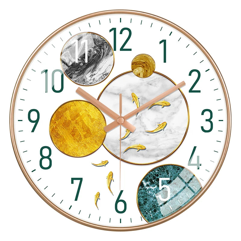 Simple Luxury Quartz Clock Hanging Wall Fish Decoration Modern Style Restaurant Living Room Home Decor Clock 8 10 12 Inche    Home Decor Supply | Online Retail | ShoreShopper.com
