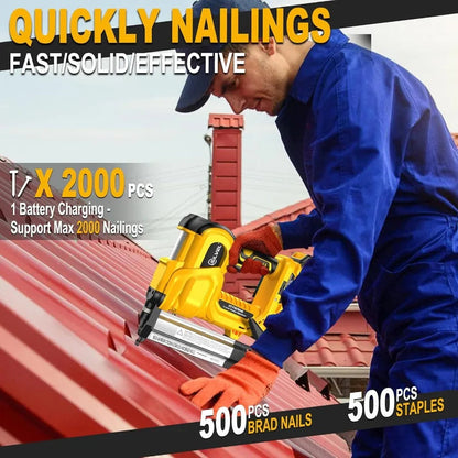 SILVEL 18 Gauge Cordless Brad Nailer 2 in 1 Cordless Nail Gun/Electric Stapler with Dual 4.0Ah Batteries Fast Charging Technolo    Home Decor Supply | Online Retail | ShoreShopper.com