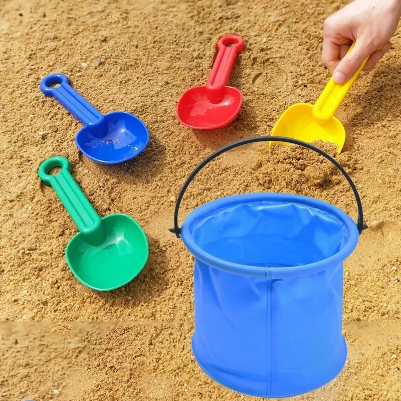Beach Sand Bucket Toy  Collapsible Bucket Gardening Tool Outdoor Pool Play Tool Kids Summer Water Fun Toy Birthday Gift    Your Coastal Marketplace | Shoreshopper.com